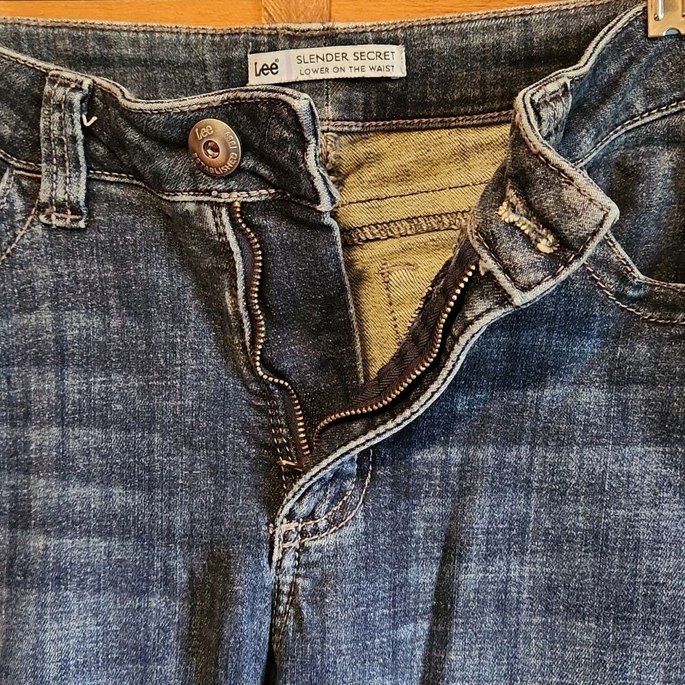 Lee Women's Slender Secret Denim Jeans Size 14 Cotton Spandex - Picture 10 of 12